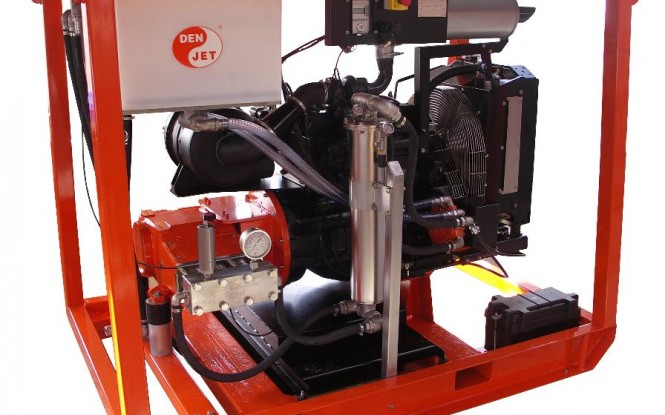 واترجت دیزلی 2050 بار فشارقوی جهت شستشو و رسوب زدایی صنعتی مدل CD-100 ساخت دن جت دانمارک